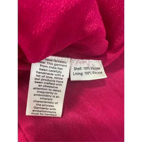 NWT Hemant & Nandita Strapless Soma Chiffon Long Maxi Dress Small $638 - Picture 8 of 8